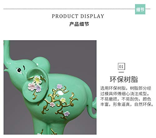 Statue éléphant déco créative en résine mignonnes figurines famille couple - 5
