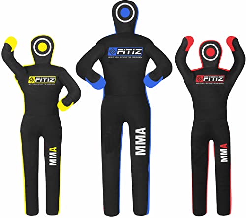 Ya en mundofriki.es: FITIZ Muñeco de boxeo para artes marciales mixtas (sin relleno) brasileño BJJ JIU Jitsu, posición de pie, chupete para lucha, artes marciales, boxeo, karate, entrenamiento (70 pulgadas, negro/azul)