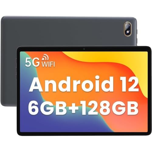 Android Tablet 10 Inch 6GB RAM +128GB ROM +1TB Octa-Core 2.0GHz, 5G Wi-Fi GMS Certified GPS, 5 MP Camera, 6000mAh Battery,1280 * 800 IPS Screen, Suitable for Kinder, Students,Office use (Gre