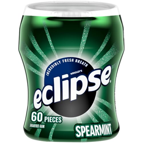 Eclipse, Sugar-Free Gum Spearmint, Chewing Gum Sugar Free in Pack, Bulk, 60 Count