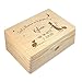 Casa Vivente Boîte à Souvenirs en Bois de Pin avec Couvercle, Charnières et Ruban, Gravure Personnalisée Berge pour Le Baptême, 30 x 20 x 14 CM