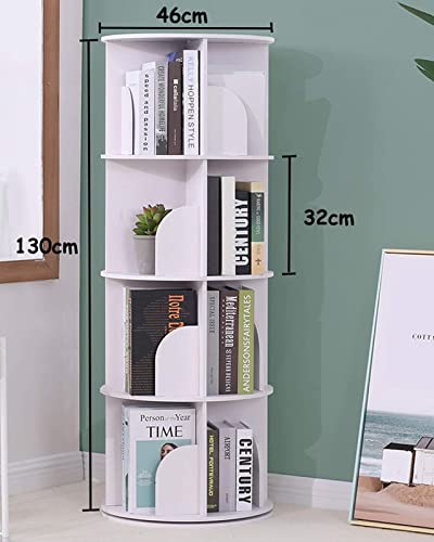Arcwares Upgraded 4 Tier Rotating Bookshelf 360 Degrees, Stackable Shelves Bookshelf Organizer, Storage Display Rack Floor Standing Shelves, For Home Office Living Room Study (51"X18"X18") #TOP4