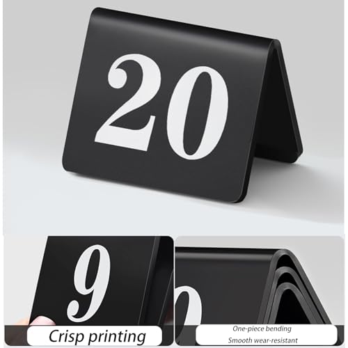 Numéros de Table en Acrylique Double Face en V Qualité Cristal - 6