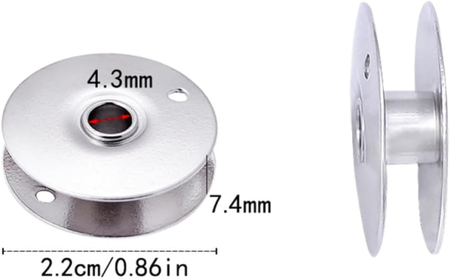 Iron Bobbin Flat for Sewing Machine, 3pcs Single Needle Car Spool image 2
