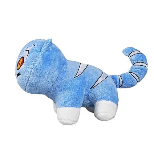 Pozbrd Tiger Plush Toy, 9.8-inch Blue Plush Role-Playing Stuffed Animal, Fan Collectibles