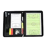 Boards Fußball, Basketball, Handball, Volleyball Taktiktafel Trainer Taktikmappe, PU-Material, Multifunktion, Coach Magnete, Stifte und Radiergummi (34 X 26 cm)