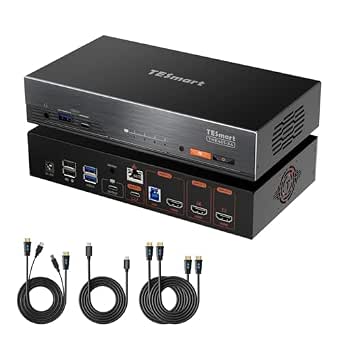 TESmart 2x1 Thunderbolt 4 KVM Switch Compatible with Apple Studio Display