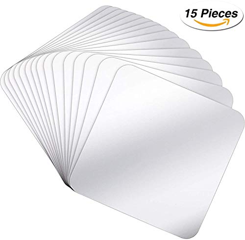 KimDaro Mirror Wall Stickers Non Glass Mirror Plastic Mirror 3D Hexagon Acrylic Mirror Wall Decor Self Adhesive Tiles (15 pcs 20cmx20cm)