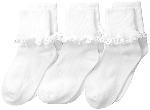 Jefferies Socks Girl's 2-6X Cluny Lace Socks 3 Pair Pack