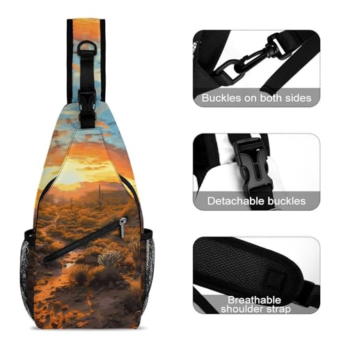 Bolso cruzado Saguaros para senderismo y viaje unisex miniatura 3