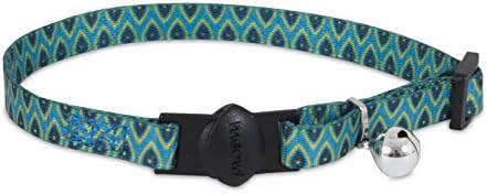 Petmate Aspen Pet Breakaway Fashion Collar, 3/8" x 8-12", Sub Geo Blue