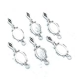 50pcs Charms Antique Tibetan Silver Bulk Zinc Alloy Pendant Mirror Pendant for DIY Craft Necklace Br