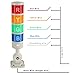 Luban Signal Tower Stack Lights - Industrial Warning Lamp, 4-Layer Andon Tower with Rotatable Base, Steady/Flashing Light Switchable, 110V/220V AC
