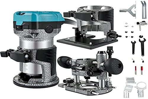 VEVOR Oberfräsen-Werkzeug 710 W, Holzfräser für die Holzbearbeitung mit 3 Fräs-Spannzangen, Holzfräsen-Werkzeug, Holzbearbeitungsfräse mit Aluminiumgehäuse & 13000-33000 U/min Drehgeschwindigkeit