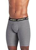 Jockey Men's Underwear Sport Microfiber 10' Midway Brief, Grey Heather, L