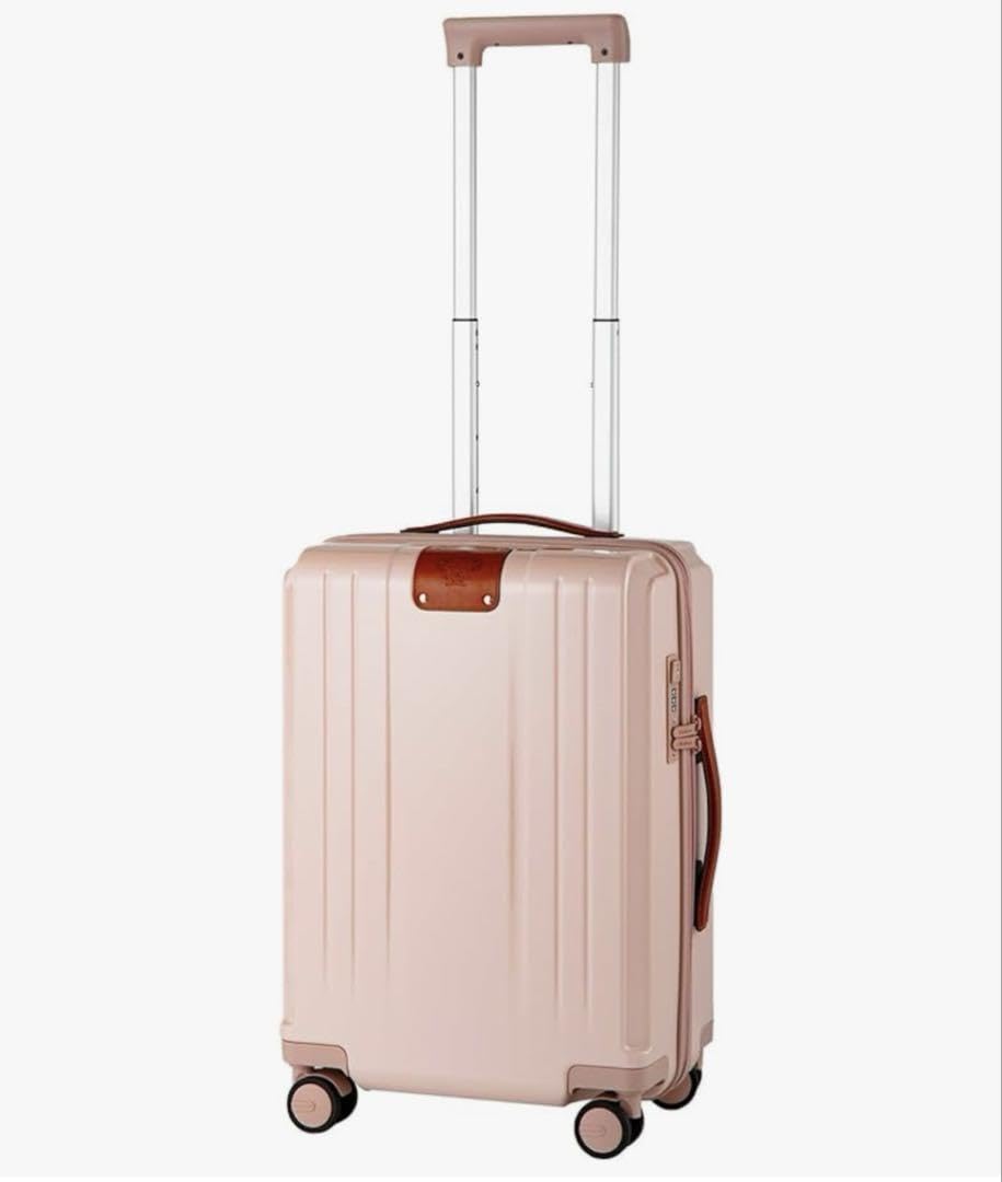 オロビアンコ　薄ピンク キャリーケース34L レザーラベル付き Amazon.co.jp: オロビアンコ 薄ピンク キャリーケース34L レザーラベル