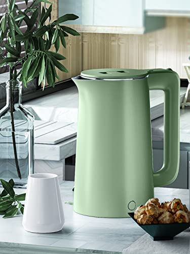 Bouilloire à ébullition silencieuse 1500W de 2,3L couleur vert