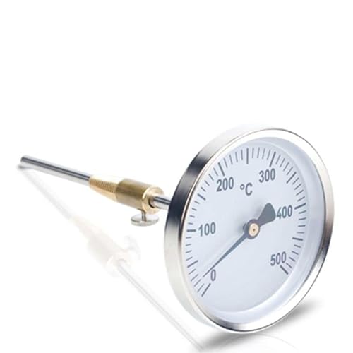 Bimetall-Rauchgasthermometer bis 500°C mit verstellbarem Konus - 200mm