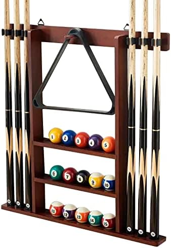 Floor Stand Billiards Cue Rack Pool Accessories Billiards Stick Holder,Pool Stick Holder, Pool Cues Racks Wall Mount Pool Stick Holder, Holds 8 Ball Holders & Full Set Of Pool Balls, Compact