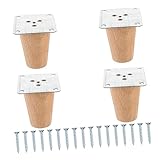 NUOBESTY 4juegos Patas De Madera para Muebles Patas para Mesas y Sofás Estilo Nórdico Fácil Instalación