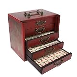 mahjong chino gratis Color del estuche de juego de mAh jong: rojo y dorado dominante.