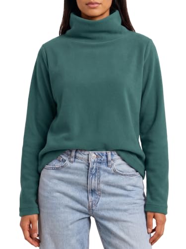 Fisoew Womens Turtleneck Sweatshirt Fleece Oversized Pullover Casual Tops - image 1