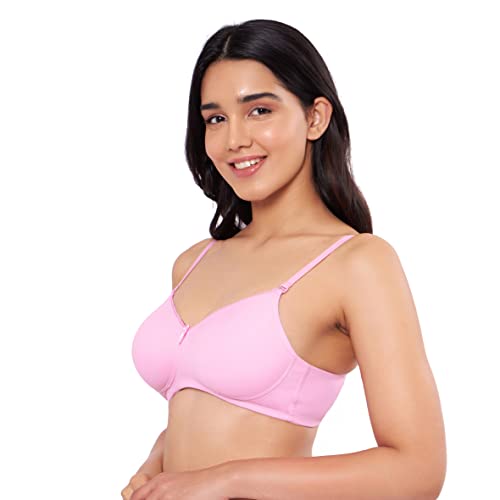 Image of Amante Solid Padded Non-Wired Full Coverage T-Shirt Bra