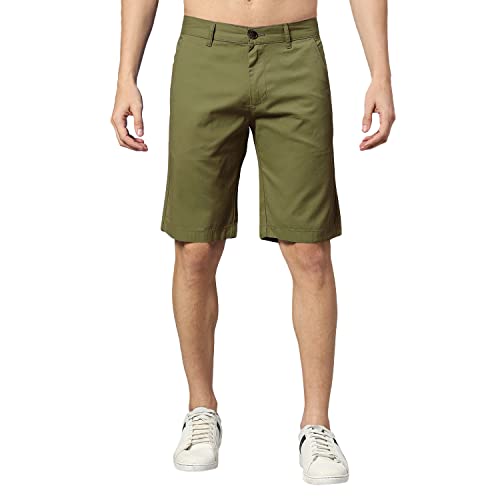 Image of Thomas Scott Men's | 100% Cotton | Solid | Above Knee | Button Closure | Chino | Casual Shorts for Men