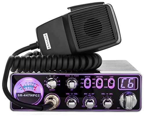 Stryker SR-447HPC2 Heavy-Duty 10 Meter Radio, Brilliant 7-Color LED-Backlit Faceplate with Dimmer, Compact Design Fit in New Trucks, Loud & Clear Receiver, High Power 55+ Watts PEP