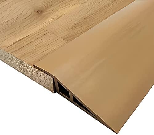 Floor-Transition-Strip Vinyl Door-Threshold 36 inch, Threshold 1/2''~3/5'' Reducer, Thresholds for Doorways Edge Trim for Floor/Door (Brown)