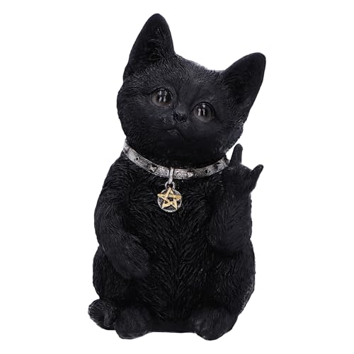 Nemesis Now statuette chat noir en polyresine figurine style metal gothique