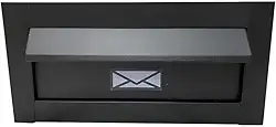 Caixa De Correio Para Muro Parede AçO Inox Embutir Moderna(PRETA)