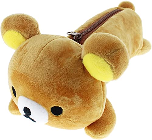 Rilakkuma Plüsch-Federmäppchen, niedliches Kawaii-Federmäppchen für die Schule, weiches Schreibwaren, Geschenk für Kinder und Jugendliche