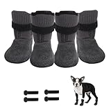 ☃️☃️🐶𝗚𝘂𝘁𝗲𝗿 𝗥𝘂𝘁𝘀𝗰𝗵𝘄𝗶𝗱𝗲𝗿𝘀𝘁𝗮𝗻𝗱🐶☃️☃️: Diese Hundestiefel Winter Atmungsaktiv Rutschfeste sind mit einer gummierten, gekräuselten Oberfläche hergestellt, die nicht nur eine schöne und elegante Textur hat, sondern auch einen ausgezeichneten Rutschwiderstand, der ein Ausrutschen und Rutschen auch auf rutschigen Oberflächen verhindert.