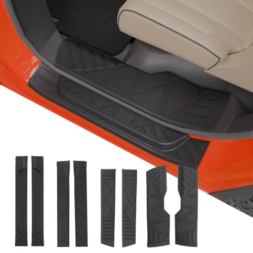 Seuils de porte pour Jeep Grand Cherokee L 2021-2026 - Lot de 8 protections TPE toutes saisons