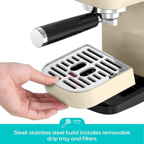 Image of CASABREWS 20 Bar Espresso Coffee Machine, Stainless Steel Coffee Maker with Steam Milk Frother, Espresso Coffee Machine, Cappuccino Coffee Machine with Removable Water Tank 44