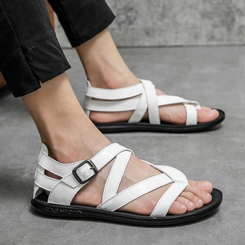 Mens Slippers With Orthopedic Bunion Corrector,Roman Ring Toe Non-Slip Hallux Valgus Flip Flops,Comfy Arch Support Sandals3