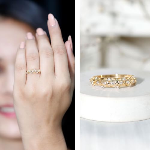 Natural Diamond Filigree Eternity Band, Hi-Si Quality, Certified Diamond Wedding Ring for Women - Ready To Gift2