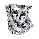Opzioni di stile versatili: questa ghetta con stampa Husky Blue Eyes funziona come sciarpa per uomo, bandane da uomo, bandane da donna o sciarpa casual da uomo. Con il suo look classico e il design unisex, si abbina all'abbigliamento quotidiano o all'aperto senza sacrificare l'utilità