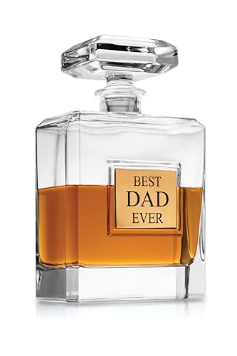 Father's Day Gifts for Dad Husband, Best Dad Ever Whiskey Decanter, Liquor Decanter - 28oz