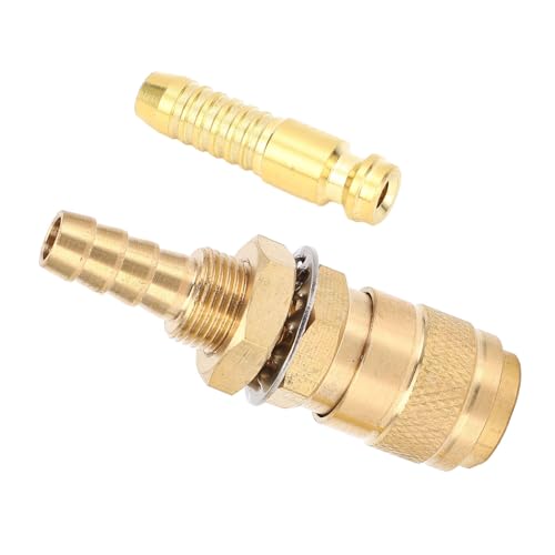 OVAQUIXI Adaptador de Gas de Latón Refrigerado por Agua Conector Eficiente para Soplete de Soldadura, Mejora el Rendimiento de Soldadura, para MIG TIG, Material de Latón (8mm)