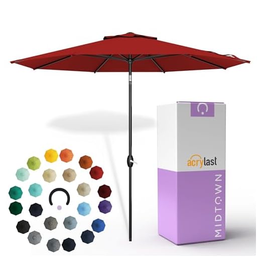 Midtown Lean 9 Ft Outdoor Patio Umbrella