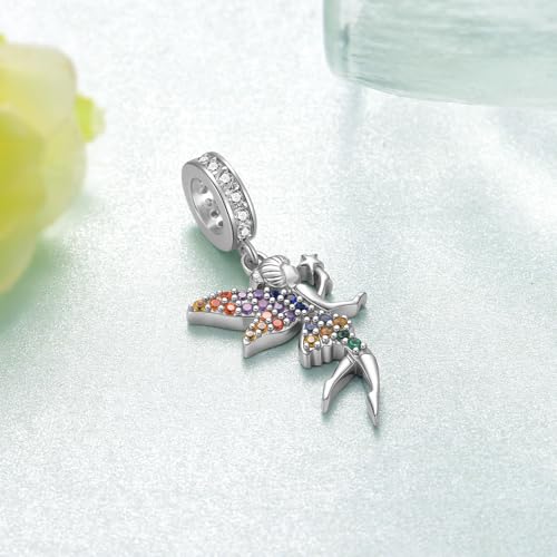 Fairy Charm for Bracelet 925 Sterling Silver Fairy Gifts Princess Jewelry for Women Mom3