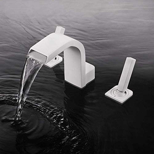 Robinet de cascade en laiton massif chromé pour lavabo chic à double commande - 3