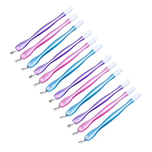 Didiseaon 15pcs Nail Art Tool Set Cuticle Pusher Eraser and Nail Stripper Remover for Home Non-Slip Design Random Color