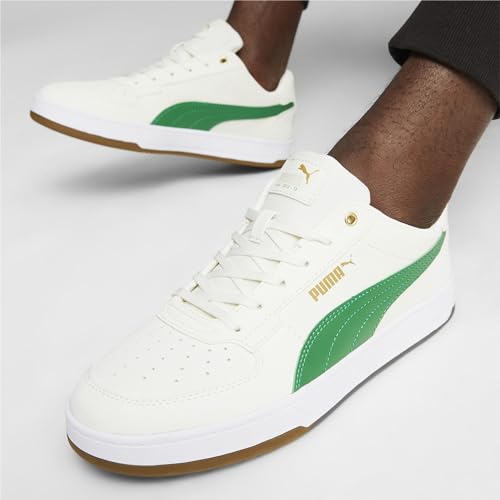 PUMA Baskets Unisexes Caven 2.0 75 Ans, Blanc Chaud Archive Vert Or, 42 EU