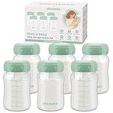 6PCS Breastmilk Storage Bottle Compatible with Momcozy Breastmilk...