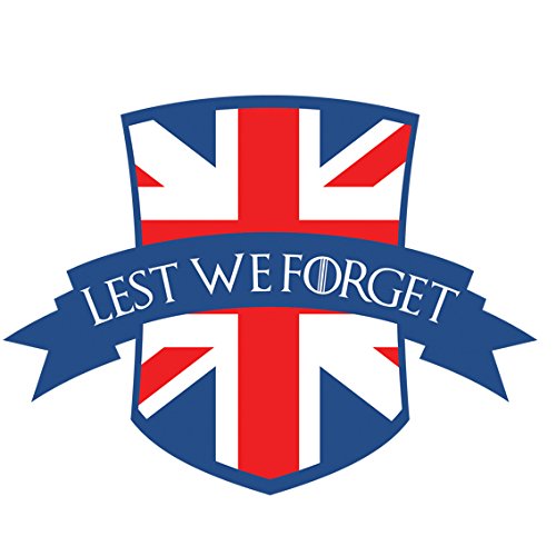 premiumstickers Lest we vergeten UK Herinneringsdag Sticker, Poppy Flower Decal, Auto, Venster, Koelkast, Laptop Sticker (Extra Large - 40x32cm)