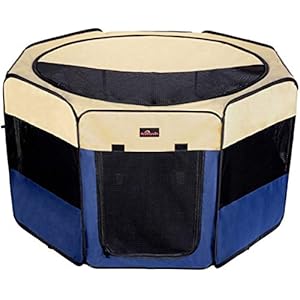 Aivituvin-Dog-Portable-Playpen-Exercise-Pen-for-Small-Large-Doggie-Puppy-Kitten-Rabbit-Pop-Up-Cat-Kennel-IndoorOutdoor-UseTop-Load Exercise Pen for Small and Large Doggie