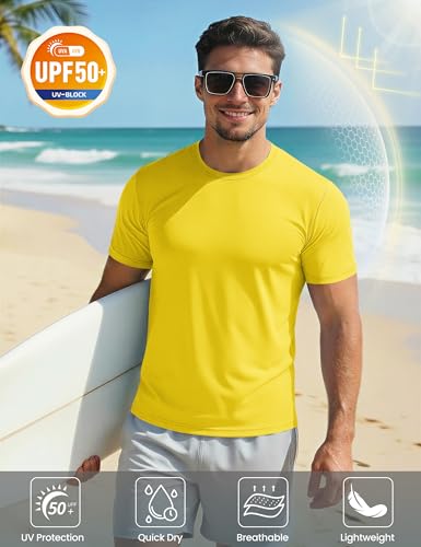 Image of MAGCOMSEN Men's Short Sleeve T-Shirt Quick Dry UPF 50+ Athletic Running Workout Fishing Top Tee Performance Shirts